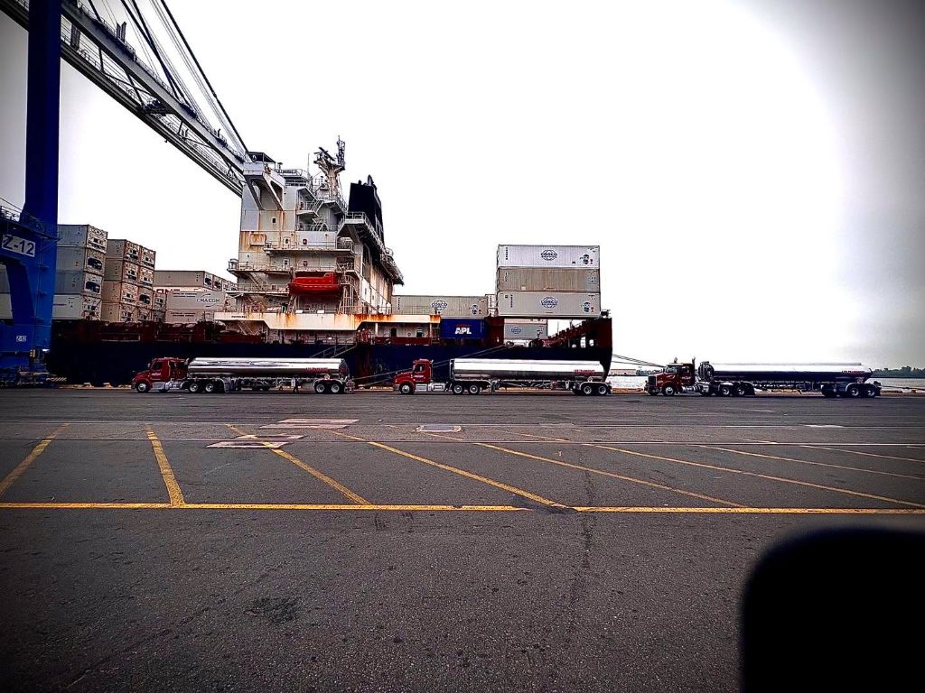 Lee Transport fleet deployed at cargo port terminal